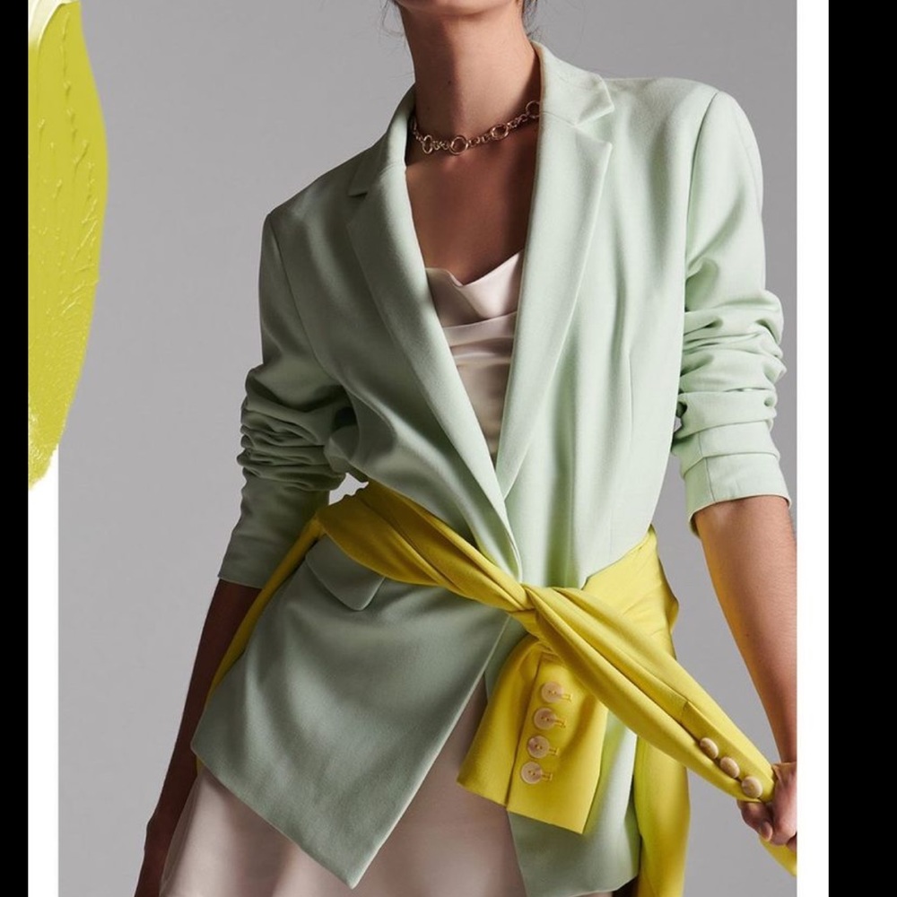 Flattering sage green blazer